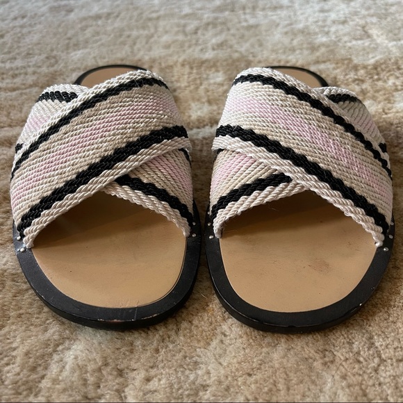 Rag & Bone Keaton Slide in Pink Combo Wrap Sandals Size 37.5 - Picture 4 of 11